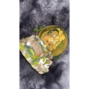 Unbranded Yellow Green Angel and Children Musical vintage Snow Globe One Size